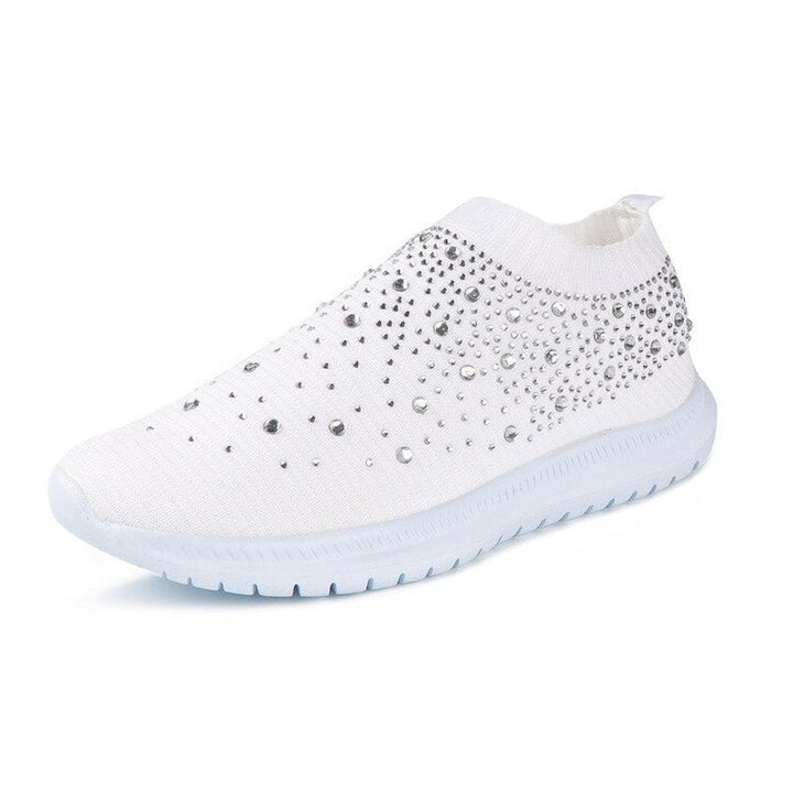 Modieuze dames bling sneakers; comfortabele, elegante en casual schoenen voor vrouwen.