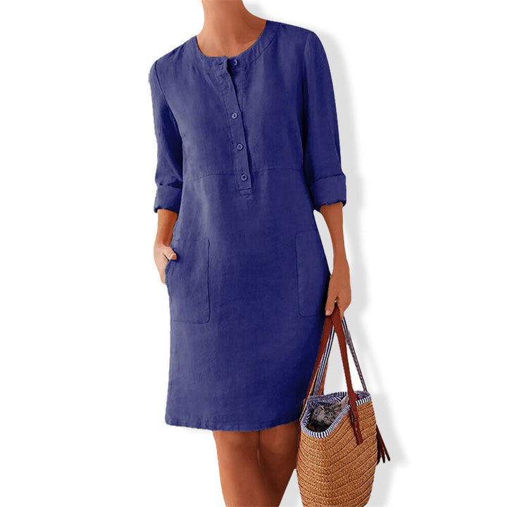 Casual Dames Zomerjurk Adelle, luchtige stof, ideaal voor je zomercollectie.