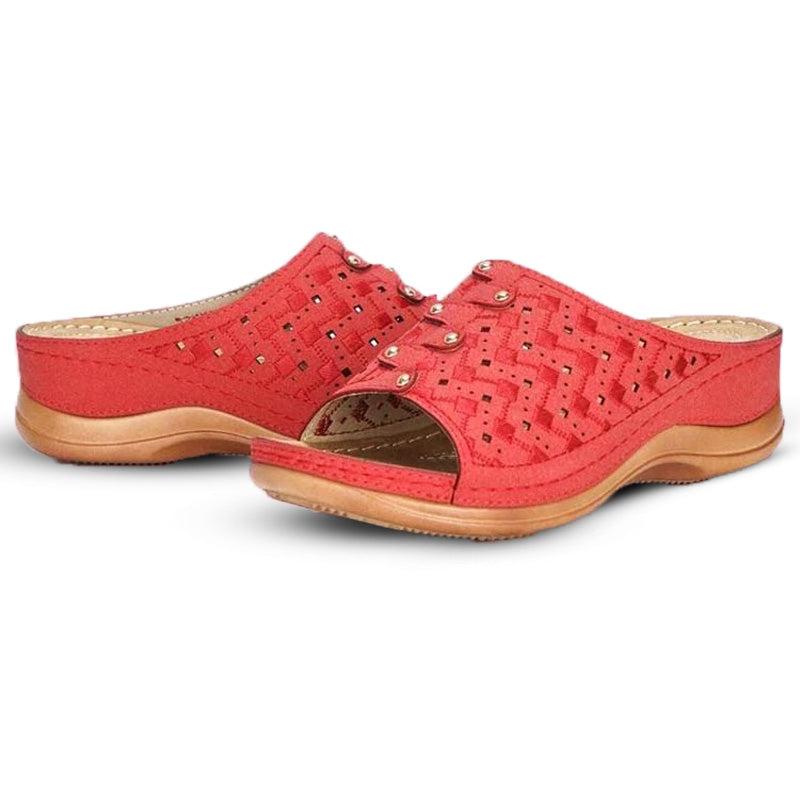Ergonomische dames sandalen, orthopedisch, verlicht rug- en voetklachten, ademend.