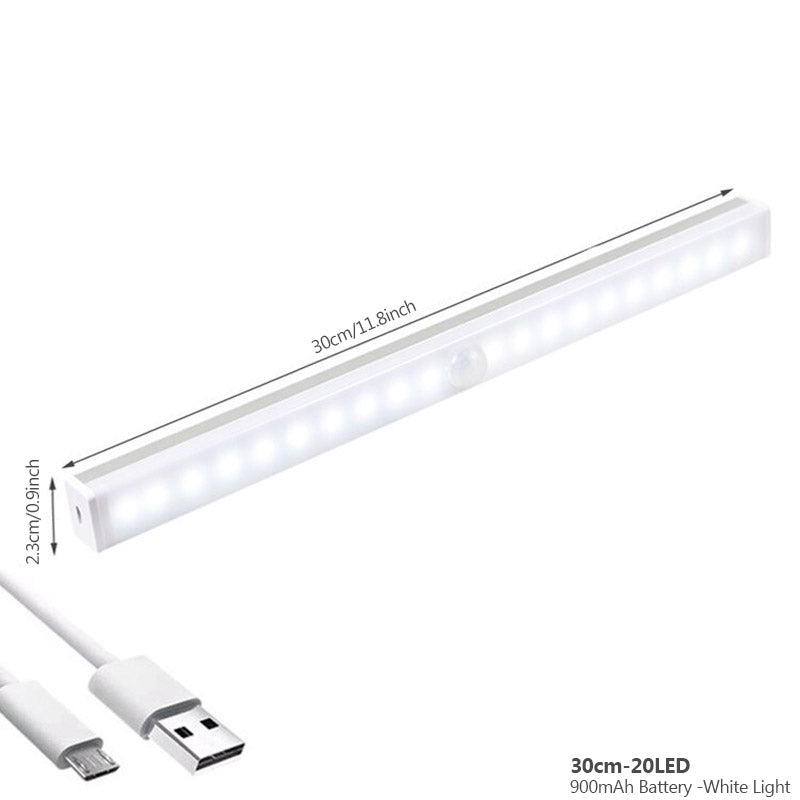 Slimme draadloze LED lamp voor kledingkasten, activeert bij beweging.