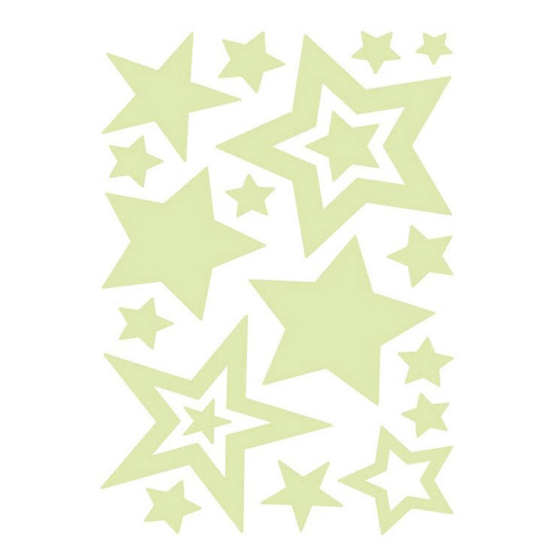 Geef de kinderkamer een magische touch met deze glow in the dark sterren muurstickers.