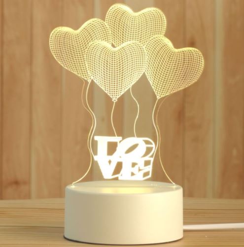 Mooie 3D sfeerverlichting, een decoratieve LED lamp als eyecatcher in huis of kinderkamer.