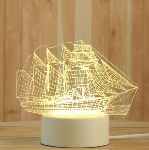 Kindvriendelijke 3D nachtlamp, veilige LED verlichting met een speels en uniek design.