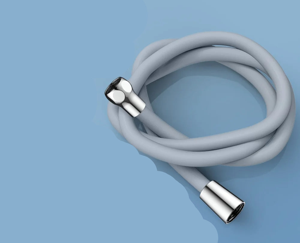 Extra lange flexibele doucheslang van silicone, perfect als verlengstuk voor uw douchecomfort.