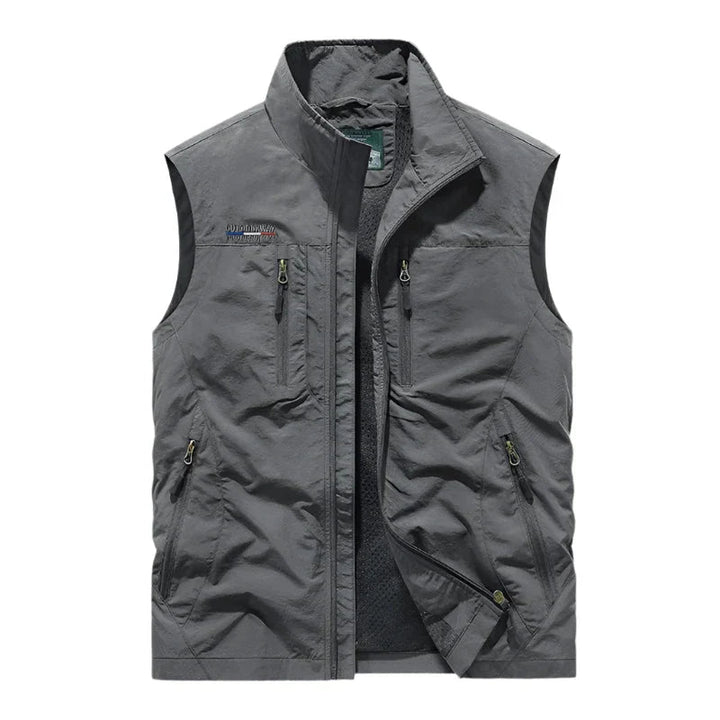Heren waterdichte bodywarmer, klassiek en warm, ideaal voor outdoor activiteiten. Comfortabel polyester vest.