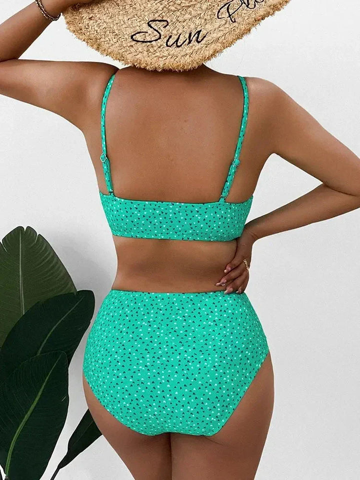 Stijlvolle dames bikini set hoge taille, de perfecte badmode voor jouw vakantie.