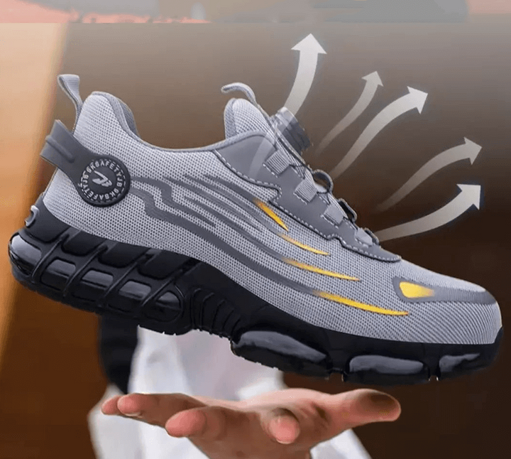 Beschermende veiligheidsschoenen heren, robuust en lichtgewicht, ontworpen voor comfort en maximale veiligheid op werk.