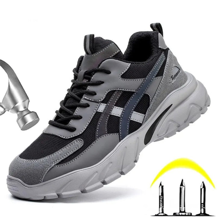 Stijlvolle heren veiligheidsschoenen 'Arjan' met stalen neus voor optimale bescherming en een moderne look.