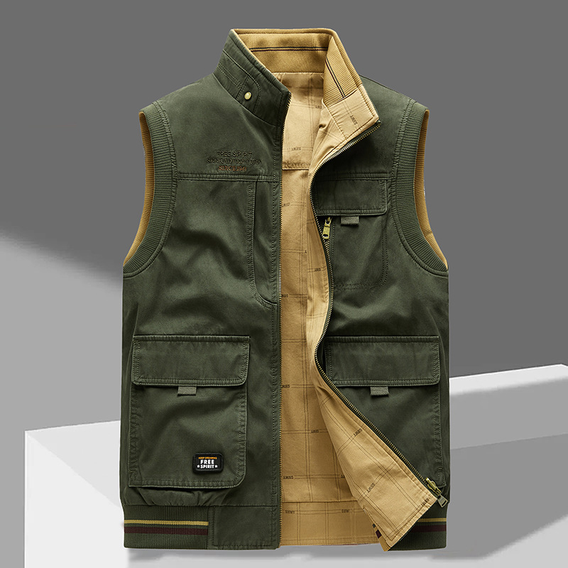 Comfortabel heren vest met ritssluiting in een modieuze snit, ideaal voor veelzijdige herfst- en lentemode.