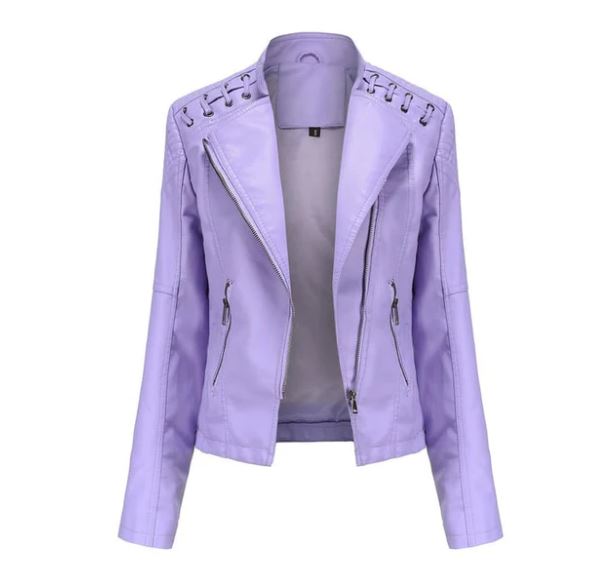 Deze dames vintage bikersjas is een tijdloos mode-statement, stijlvol en veelzijdig.