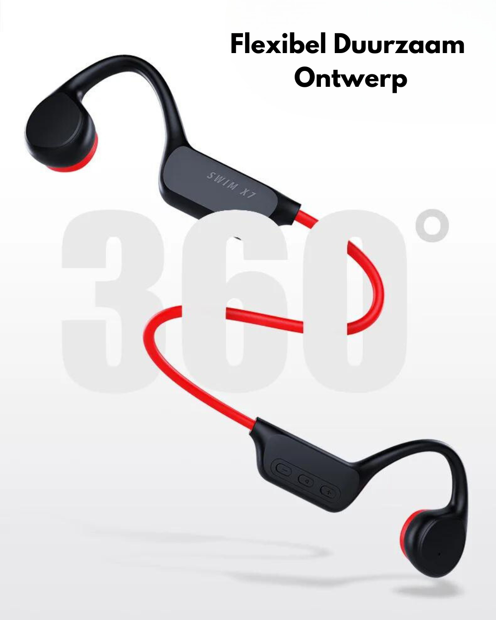 SafeSound open-ear hoofdtelefoon; geniet van muziek tijdens fietsen en hardlopen, blijf bewust van de omgeving.
