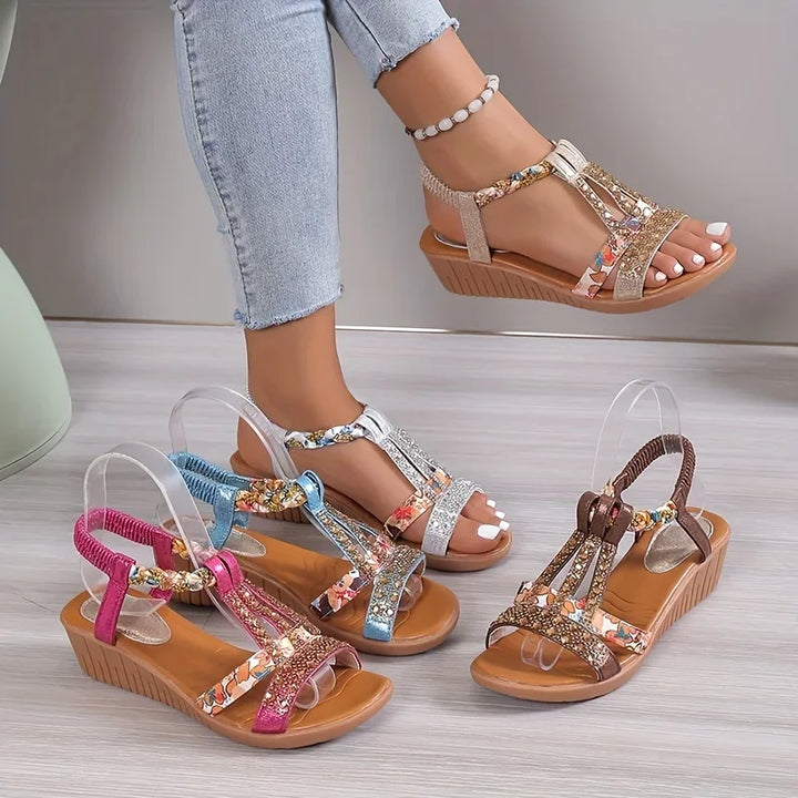 Dames sleehak sandalen met extra zachte en antislip zool voor optimaal comfort en grip.