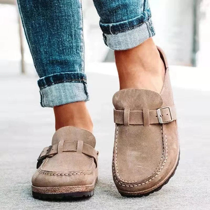 Comfortabele dames retro loafers, instapschoenen in klassieke vintage stijl voor casual gebruik.