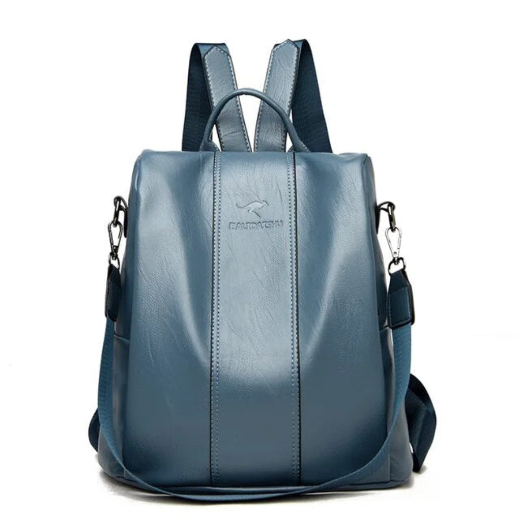 Praktische anti-diefstal dagrugzak voor vrouwen, gemaakt van duurzaam PU leer, veilig voor al je essentials.