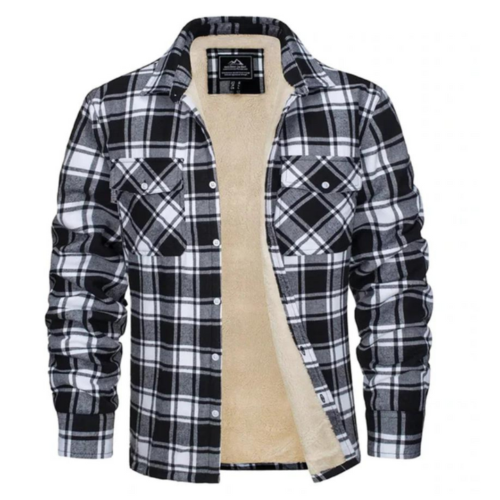 Comfortabel heren geruit jack, perfect voor dagelijks gebruik in de winter. Warm en trendy.