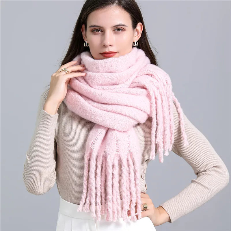 Elira geruite dames sjaal, een trendy en zacht kasjmier accessoire voor koud weer.