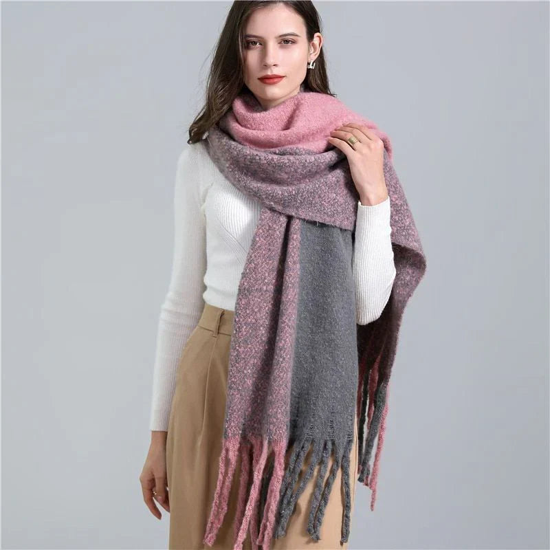 Dames sjaal: geruit, warm kasjmier en trendy Elira design, een chic accessoire.