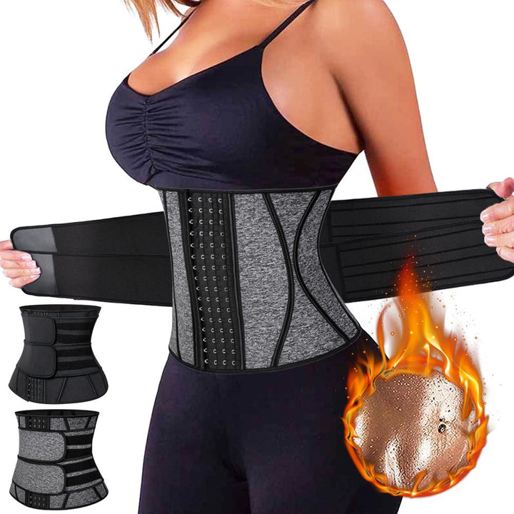Zwart HappyShape™ dames corrigerend korset, waist trainer voor een strakke taille en platte buik.