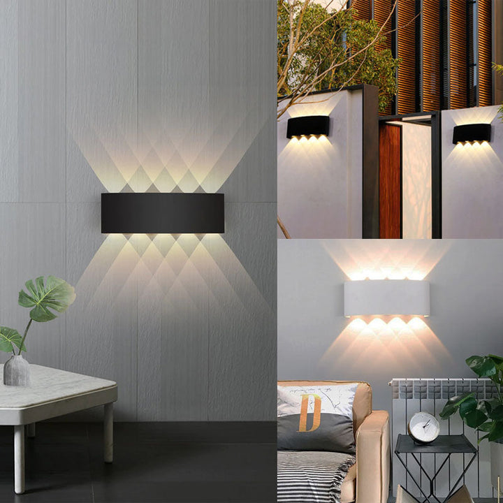Hoge kwaliteit LED wandlamp, modern en energiezuinig, zowel binnen als buiten te plaatsen.