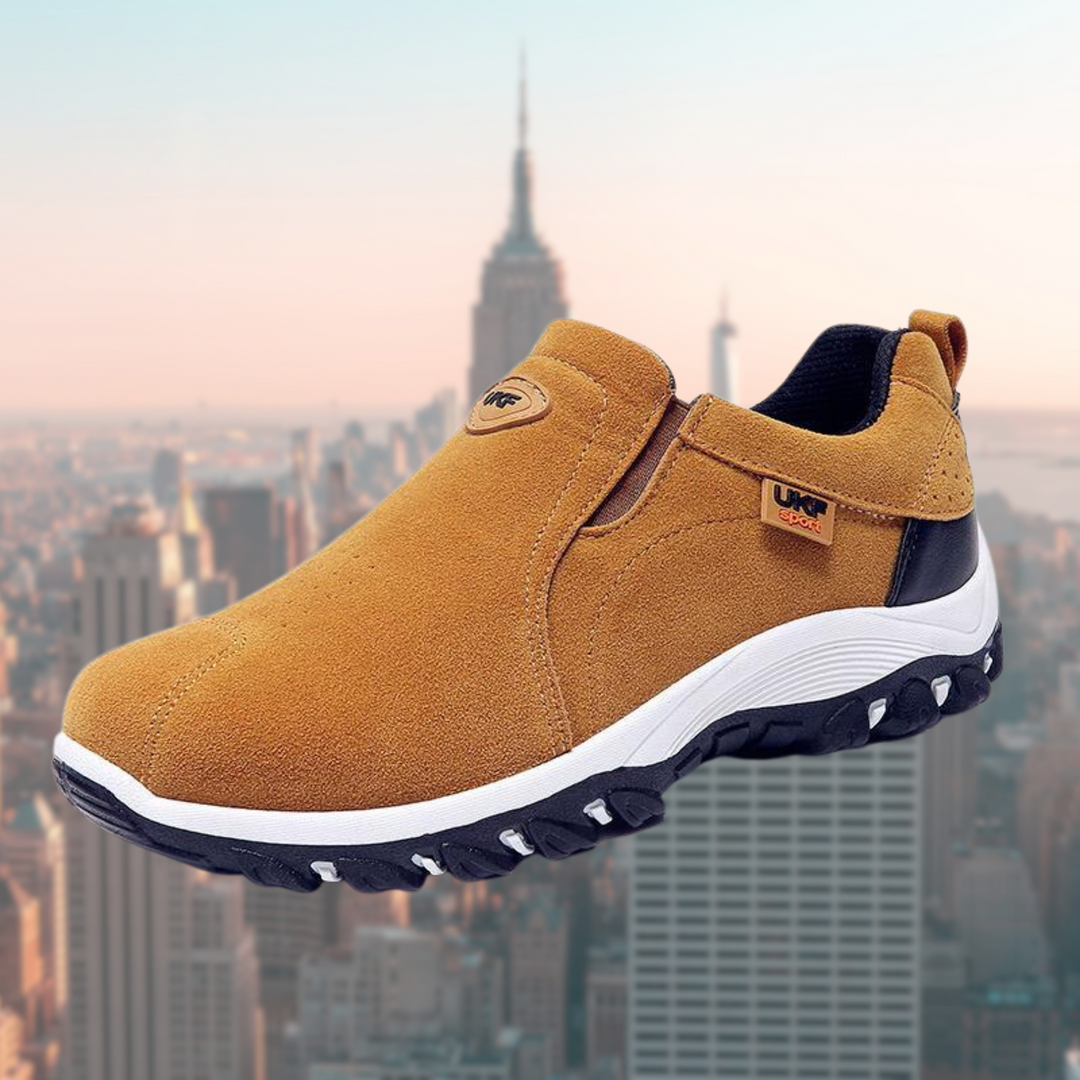 Heren instap wandelschoenen met superieure demping voor ultiem comfort tijdens lange wandelingen en dagelijks gebruik.