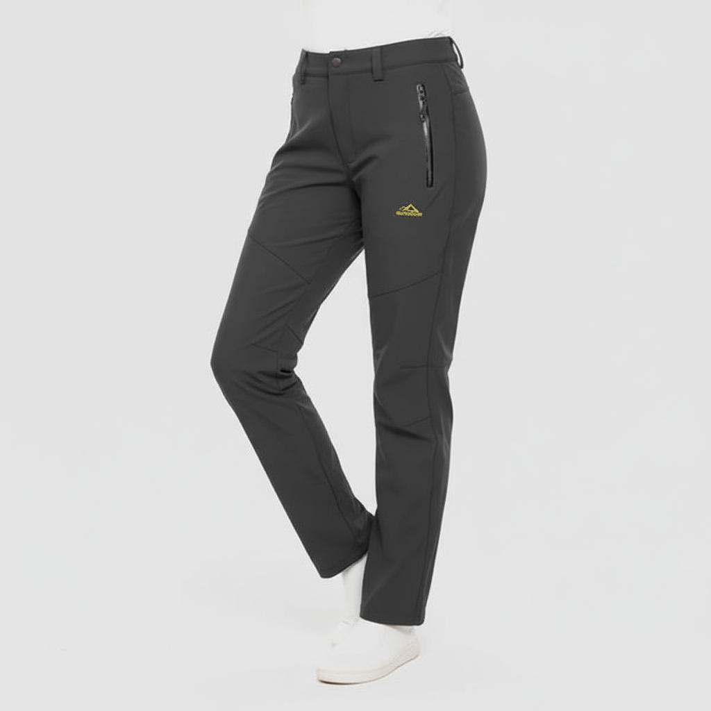 Warme waterdichte dames outdoorbroek Lydia, beschermt tegen regen en kou, essentieel voor de winter.