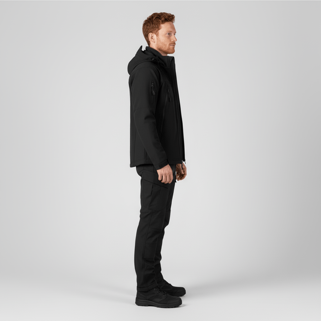 Waterdichte wandelkleding set Eli voor heren, beschermt tegen regen en wind tijdens bergtochten.