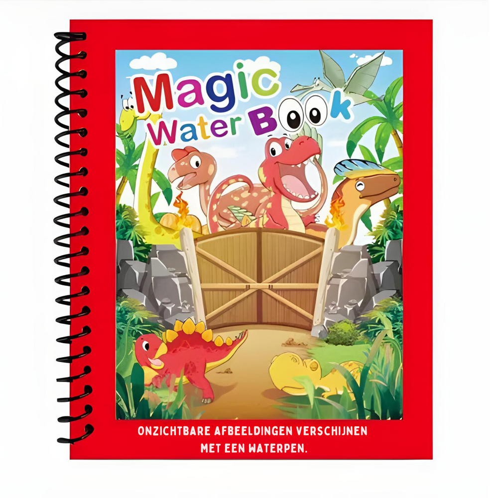 Educatieve waterkleurboeken met dieren en dinosaurussen, ideaal reisspeelgoed voor kinderen en baby's.