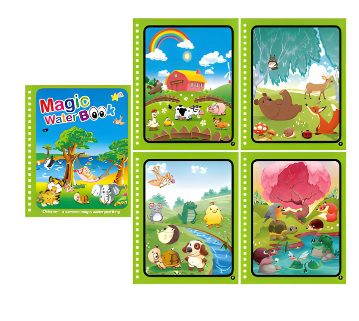 Knoeivrije waterkleurboeken set, een perfect cadeau dat de fijne motoriek van kinderen bevordert.