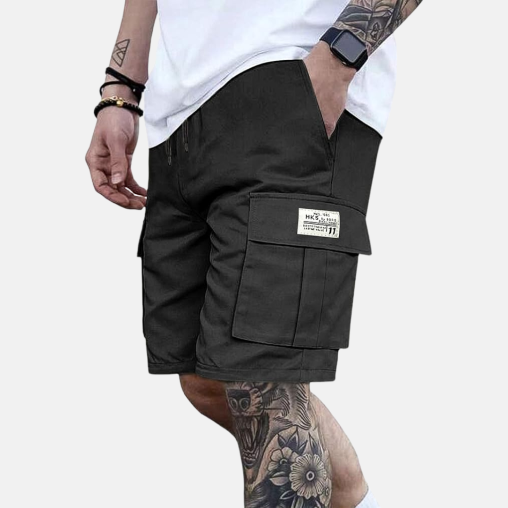 Comfortabele heren cargoshort met losse pasvorm, ideaal voor zomerkleding, streetwear en casual gebruik.