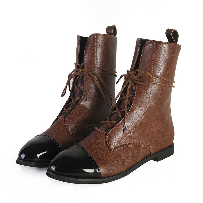 Dameslaarzen: Mirelle leren enkellaarsjes met vetersluiting, ideaal voor herfst- en wintermode. Stijlvol comfort.