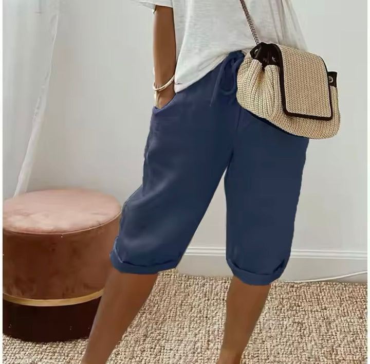 Casual dames zomerbroek, super comfortabel en luchtig, perfect voor strand of stad.