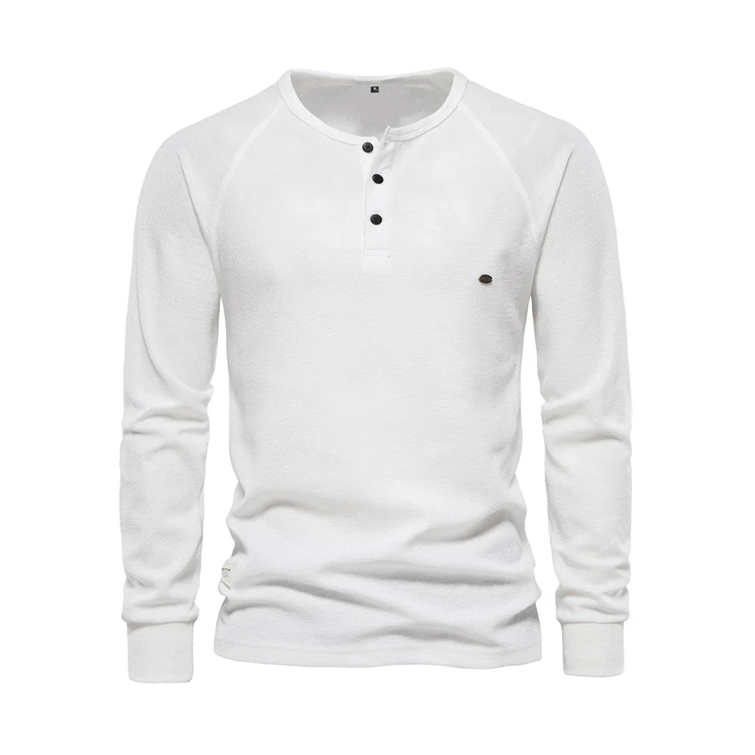 Stijlvol herenshirt met lange mouwen en ronde hals, comfortabel en modern. Een must-have voor heren.