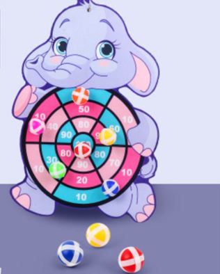 Dit plakdartbord is ideaal voor kinderverjaardagsfeestjes en stimuleert actief binnenspel.