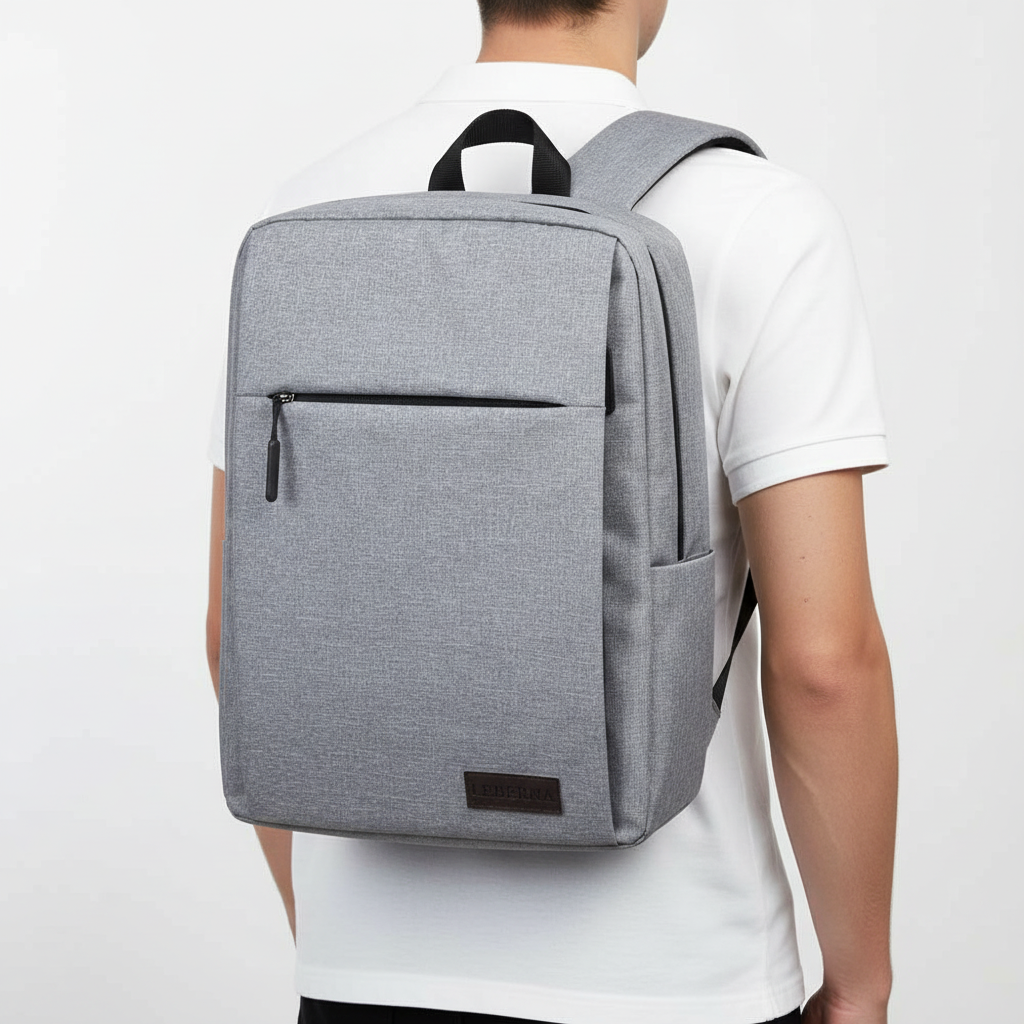 De SlimBack multifunctionele schooltas en werktas, waterbestendig met compartimenten voor al je spullen.