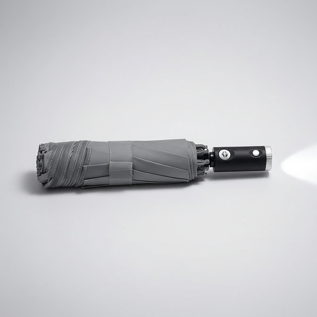 Ultieme windbestendige reisparaplu met LED voor veiligheid en droog comfort in alle weersomstandigheden.