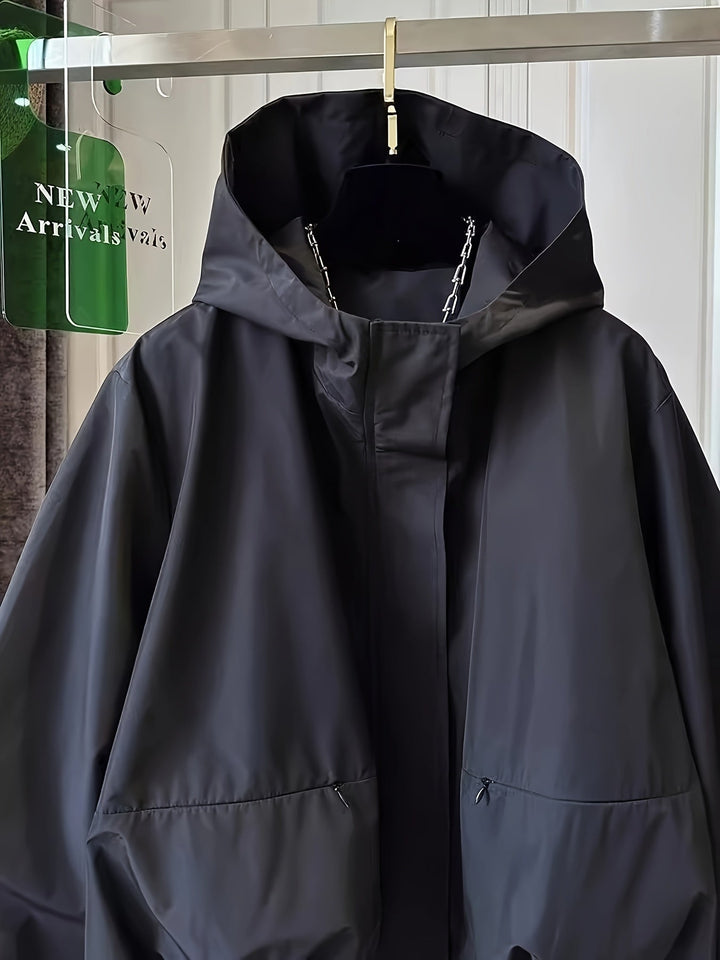 Veelzijdig oversized dames windjack met capuchon. Comfortabele streetwear jas voor elk seizoen.