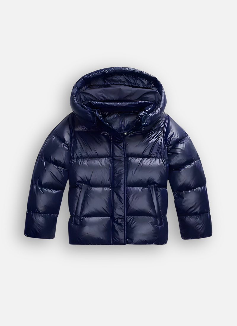 Slimfit dames winterjas: een glanzende lichtgewicht pufferjas, perfect voor comfort en warmte.