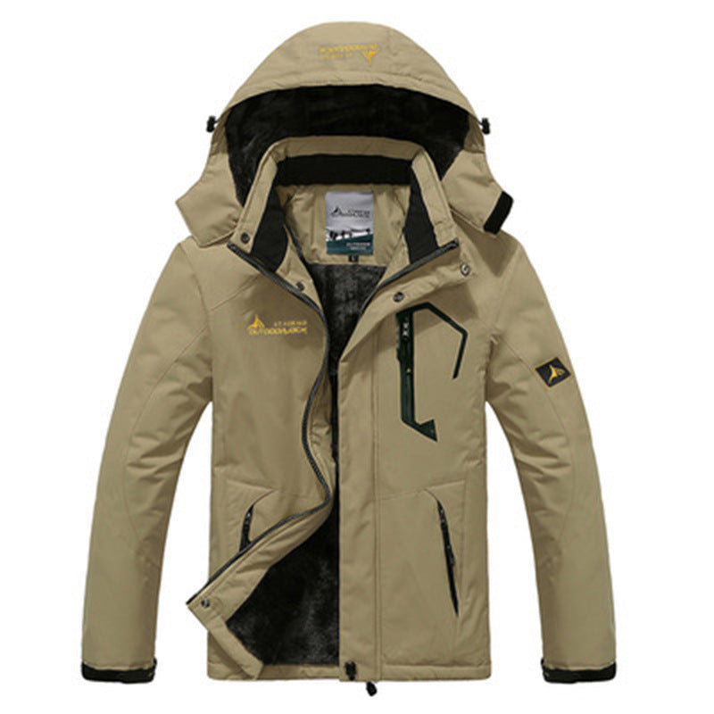 Warme, comfortabele heren winterjas, waterafstotende parka. Ideaal voor buiten in de kou, met capuchon.