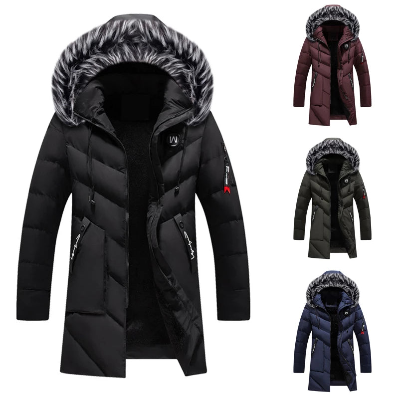 Heren winterjas parka met functionele zakken, warm en stijlvol. Essentiële buitenkleding voor koud weer.