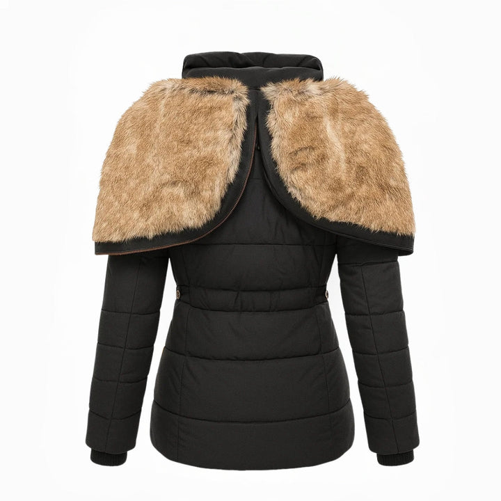 Dames winterjas, lange pasvorm, warm en stijlvol. Perfecte elegante damesjas voor winterkleding.