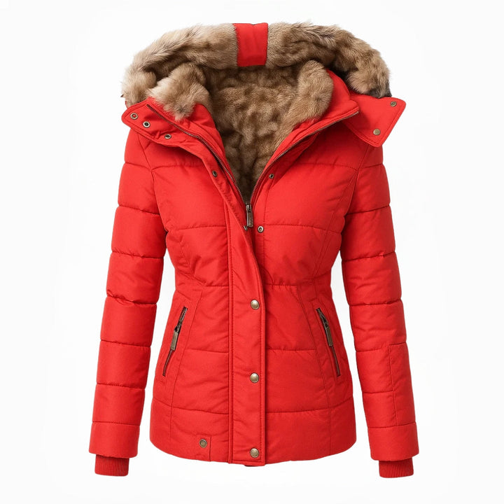 Warme lange damesjas, winterjas met elegante pasvorm. Comfortabele winterkleding voor een stijlvolle look.