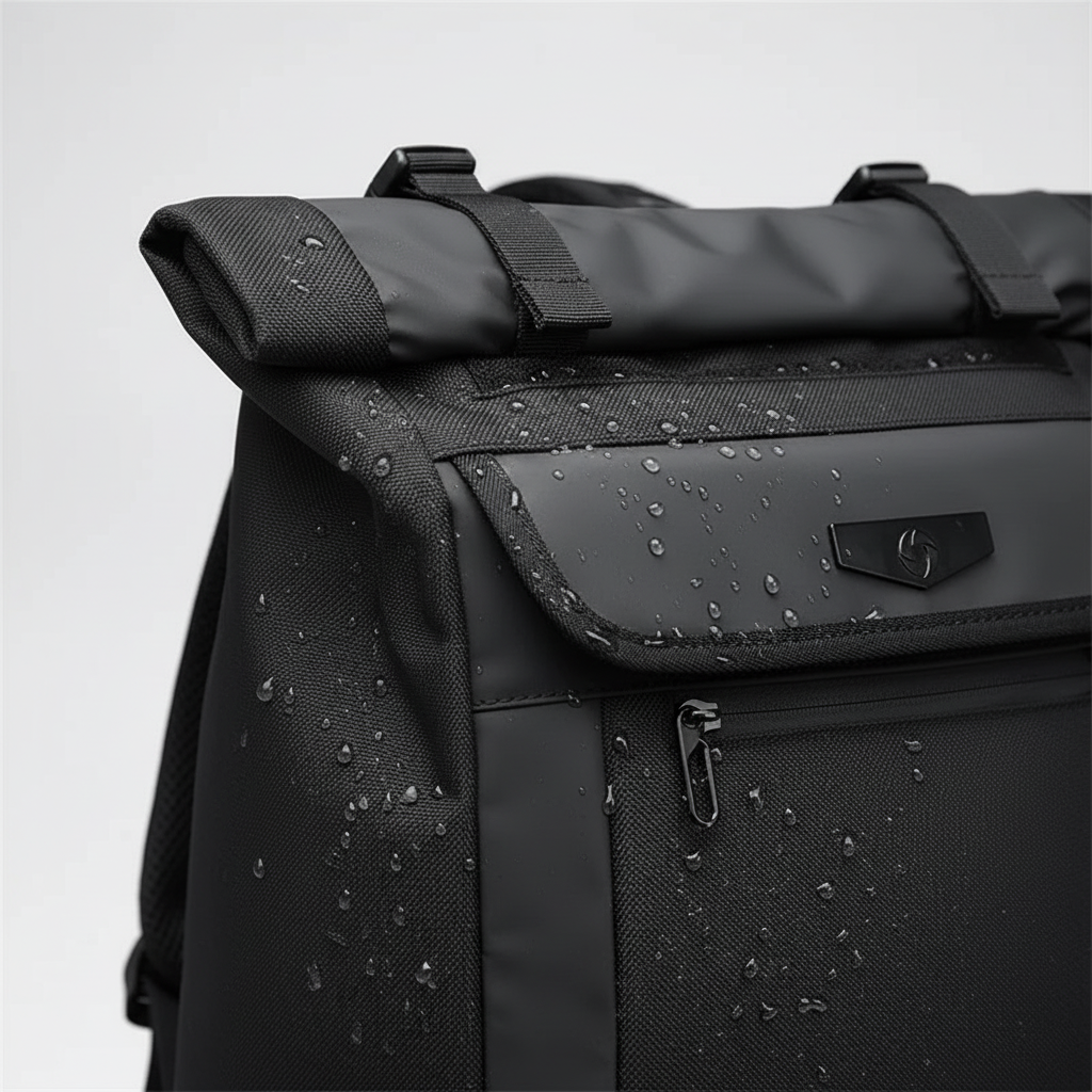 Waterdichte 50L laptoprugzak voor mannen, ideaal voor reizen en dagelijks gebruik, biedt veel ruimte.