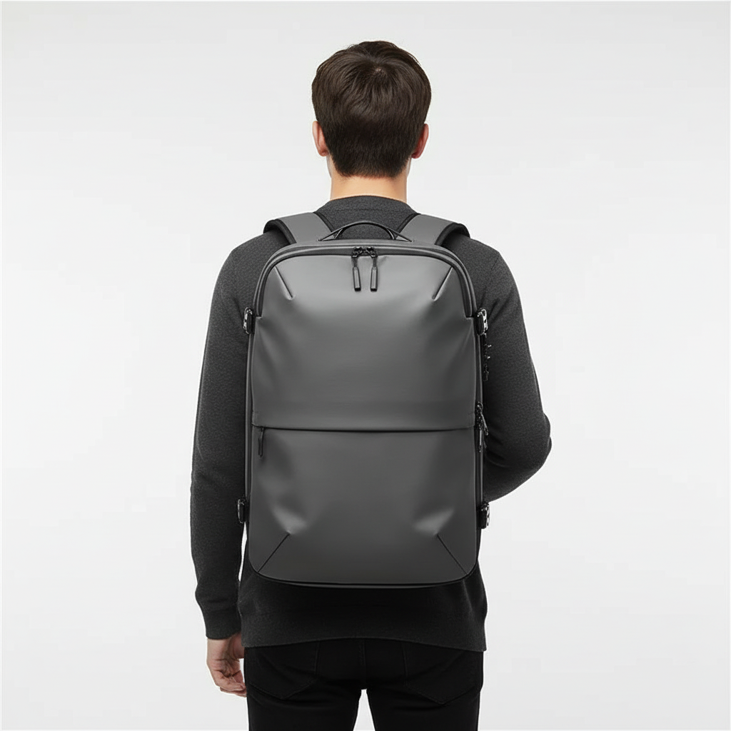 Robuuste waterdichte reis- en werkrugzak met compressie. Perfecte laptoprugzak voor elk avontuur.