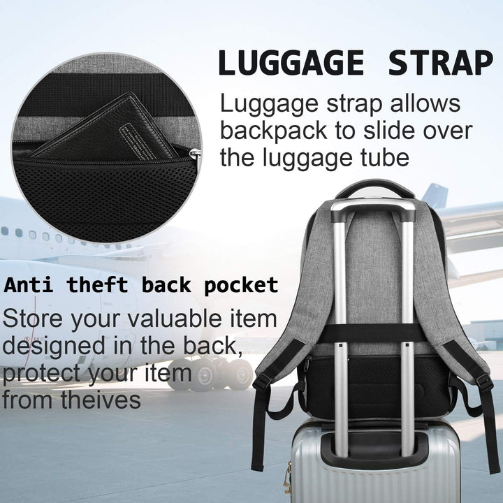 Veilige SmartBack rugzak met verborgen ritsen en antidiefstal functies.