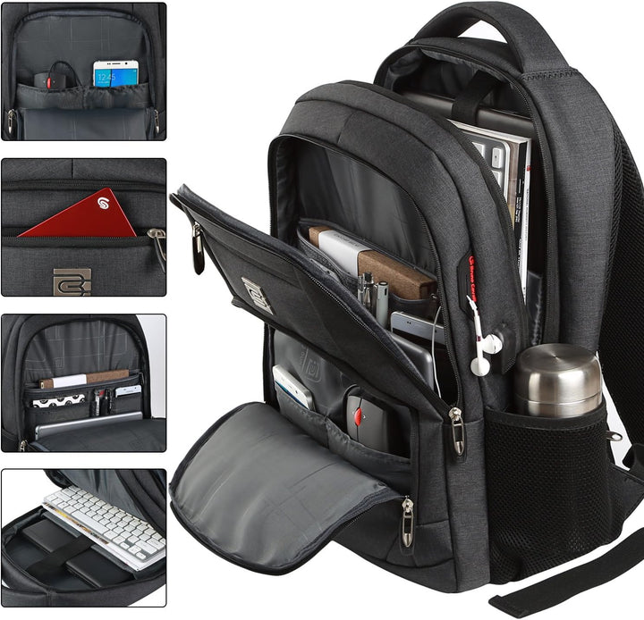 Waterdichte SmartBack rugzak met extern USB-oplaadpunt voor gemak.