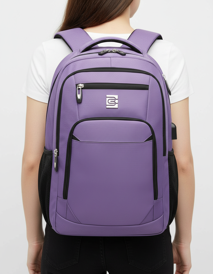 SmartBack USB-rugzak, waterdicht en comfortabel, perfect voor tech-gebruikers.