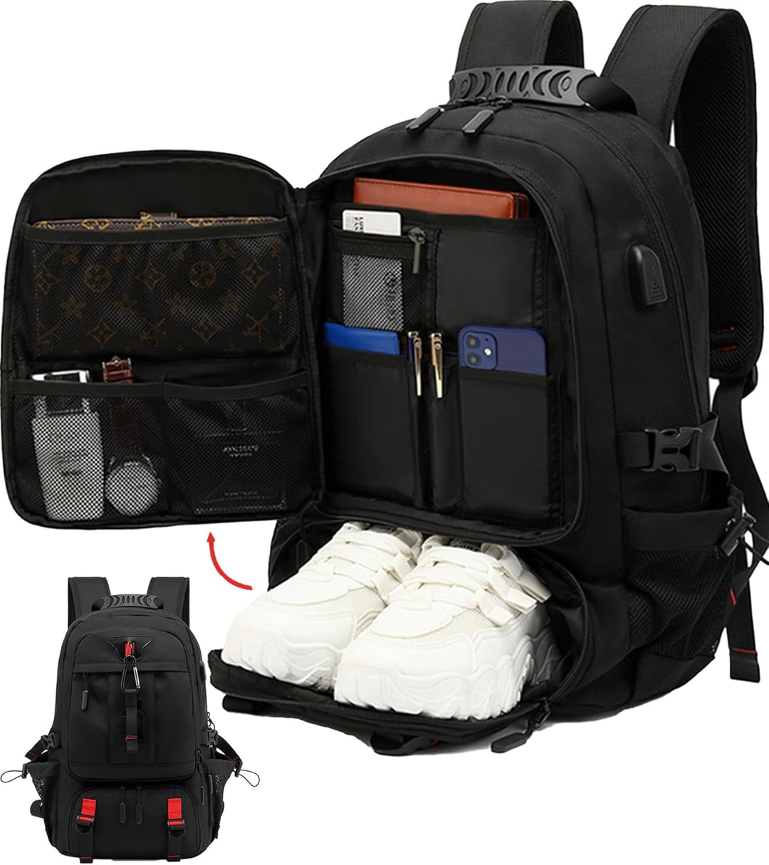 Veelzijdige TravelMax 60L waterdichte rugzak voor reizen, wandelen en als ruime weekendtas.