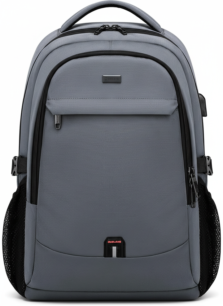 Duurzame waterdichte laptoprugzak met ingebouwde USB-oplader, perfect voor school, werk en reizen.