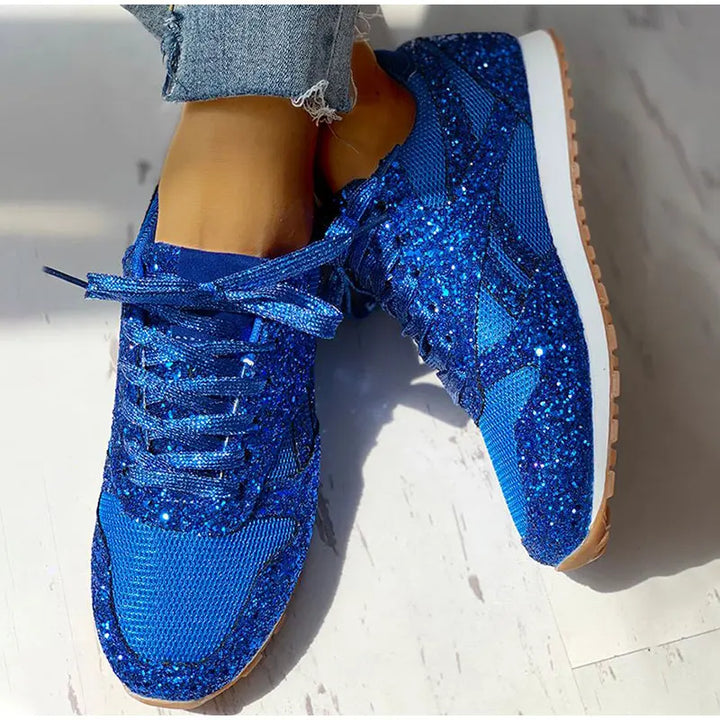 Hoogwaardige dames sportschoenen met duurzame glitter en optimaal comfort voor dagelijks gebruik.