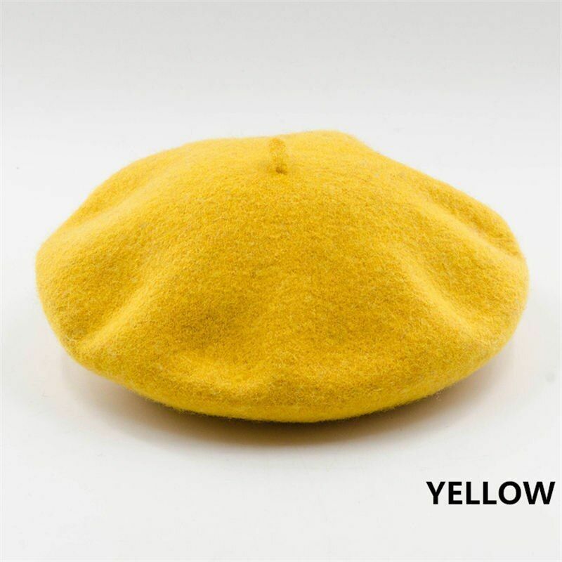 Klassieke dames baret van wol, tijdloze stijl en een warme muts voor elke outfit.